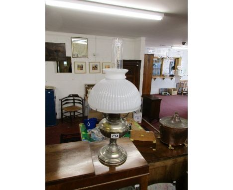 Oil lamp with shade