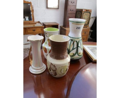3 Radford vases and another