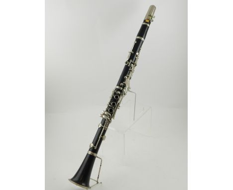 Buffet, Paris. A white metal mounted ebonised clarinet, cased.