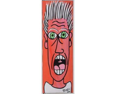 James Rizzi (New York 1950 - New York 2011). Pink Scream. 2006. Acryl/Lw. 61,5 x 20,5 cm. Ungerahmt. R. u. sign. und dat. Riz