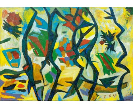 Friedrich Karl Gotsch (Pries/Kiel 1900 - Schleswig 1984). Ver Sacrum. 1960. Öl/Lw. 100,5 x 140,5 cm. R. u. monogr. FKG, verso