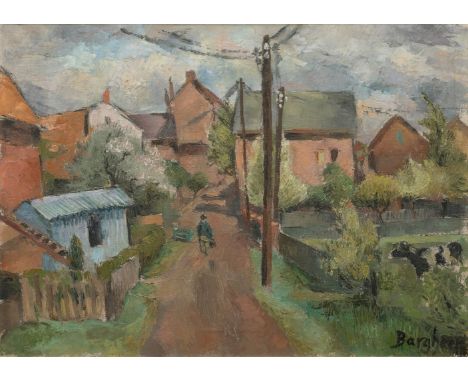 Eduard Bargheer (Hamburg 1901 - Hamburg 1979). Landschaft. 1920er Jahre. Öl/Lw. 46 x 64 cm. R. u. sign. Bargheer, auf dem Kei