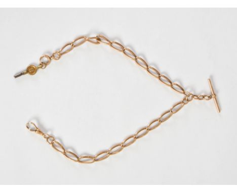 A 9ct gold Albert chain, 43.6 grams, 40cm long.