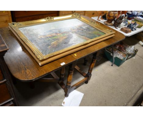 An oak gate leg table 