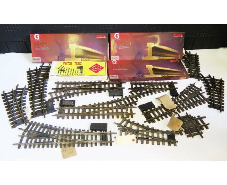 G Gauge Turnout Point Track Pieces including LGB, Piko and Aristo-craft - used, some boxed 