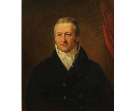 English School (19th century), oil painting on canvas, portrait of gentleman.  75 cm x 62.5 cm (see illustration).
 CONDITION