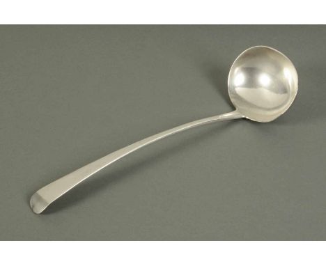 A George III silver soup ladle, Old English pattern, London 1806, maker W.S. probably William Sumner, 216 grams (see illustra