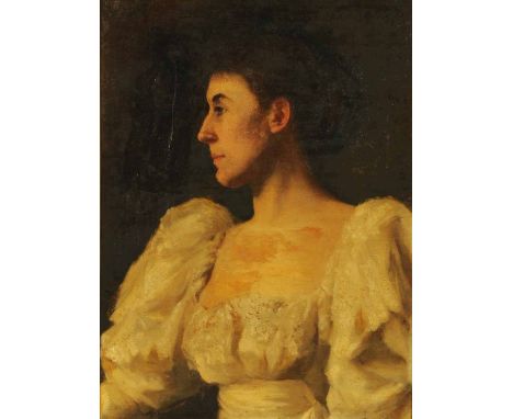 Emma Belloc (Fl. 1895-1911), oil on canvas, portrait of Lady Carlile.  67.5 cm x 49.5 cm (see illustration).
 CONDITION REPOR