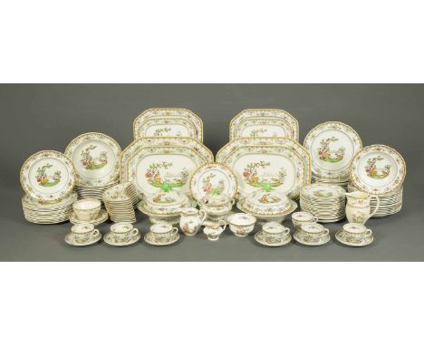 A Spode Copelands China "Chelsea" patterned dinner service, comprising four pairs of ashettes, twelve crescent side plates, s