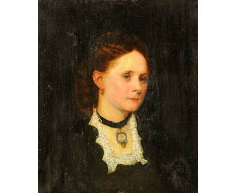 A Victorian portrait, lady, with label verso "My Great Grandmother by Sir William Hayter (Court Painter to Queen Victoria)". 