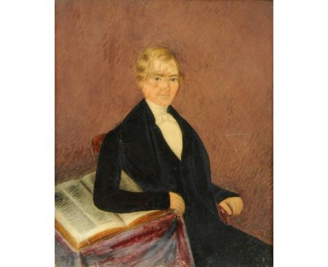English School (19th century), watercolour, portrait of Reverend Henry Kerr, circa 1836.  5.75 ins x 4.75 ins, in gilt frame.