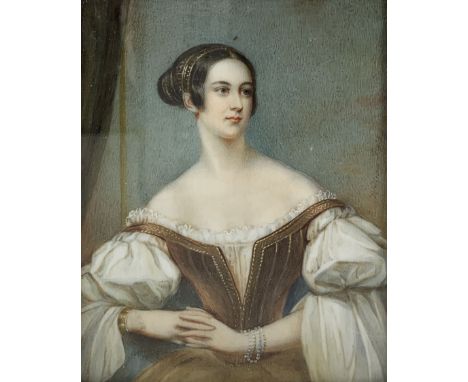 Sir William Charles Ross RA (British 1794-1860): Miniature Portrait of 'Lady Daring', watercolour on ivory signed, inscribed 