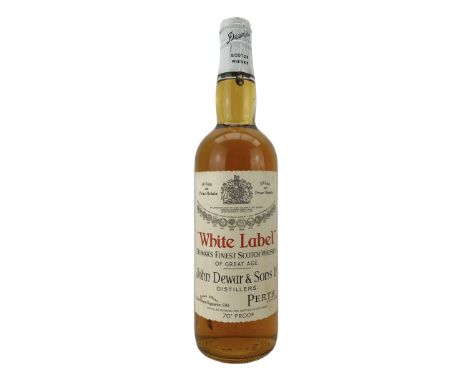 1950s John Dewar & Sons Ltd "White Label" Dewars Finest Scotch Whisky, with spring cap, 70° proof