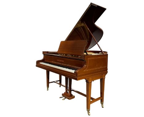 Carl Bechstein model A  grand piano serial No 44945 (1898), in a Sheraton revival mahogany case with inlaid satinwood stringi
