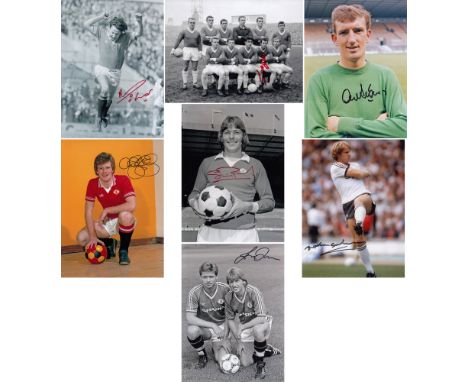 Autographed LOT of MAN UNITED 8 x 6 photos : A superb lot of photos depicting former Manchester United players from the 1960s