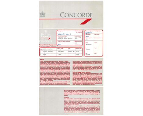 Concorde Air France Flight Ticket. Good condition. All autographs come with a Certificate of Authenticity. We combine postage