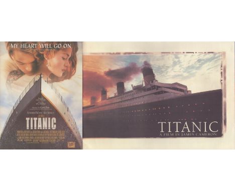 Titanic Collection. Titanic My Heart Will Go On music sheet and Titanic a film by James Cameron film book. Printed Signature 