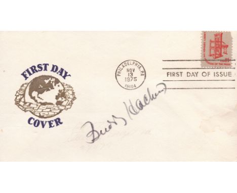 Comedian Buddy Hackett signed First Day Cover PM Philadelphia . PA Nov 13 1975 19104. Good condition. All autographs come wit