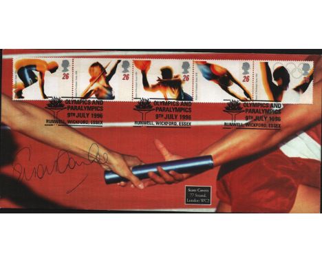 Sally Gunnell signed Olympics and Paralympics FDC Triple PM 9th July 1996 Runwell, ickford, Essex. Good condition. All autogr