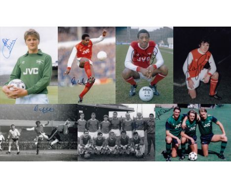 Autographed LOT of ARSENAL 8 x 6 photos : A superb lot of photos depicting former Arsenal players from the 1960s - 1990s, all