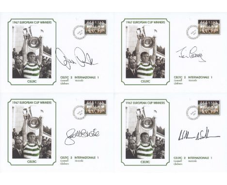 Autographed CELTIC Commemorative Covers : A set of superbly designed modern issues by Sporting Legends LTD in 2008, depicting