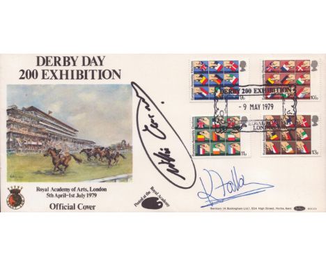 Horse Racing Willie Carson and Kieren Fallon signed Derby Day 200 Exhibition Official FDC PM Derby 200 Exhibition 9 May 1979.