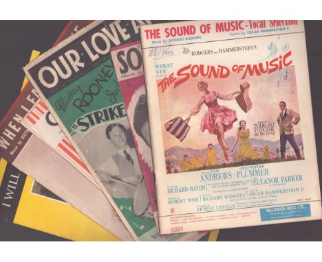 Vintage song sheet collection, Whitney Houston I Will Always Love You, Ruby Gentry 1952, Victor Young When I Fall in Love, Cl