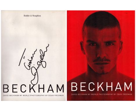 David Beckham signed 'Beckham' hardback book. DEDICATED. Good condition. All autographs come with a Certificate of Authentici
