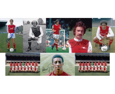 Autographed LOT of ARSENAL 6 x 4 photos : A superb lot of photos depicting former Arsenal players from the 1960s - 1980s, all