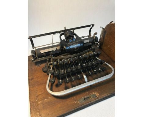 Early 1900's Antique Typewriter, Blick 9 &amp; 10 Cheap side London. Made in U.S.A. 7. Comes with top cover. 