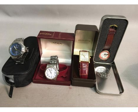 Three Gents Watches to Include Head, Quartz and Rotary, along with a Childrens Wallace and Gromit Watch 