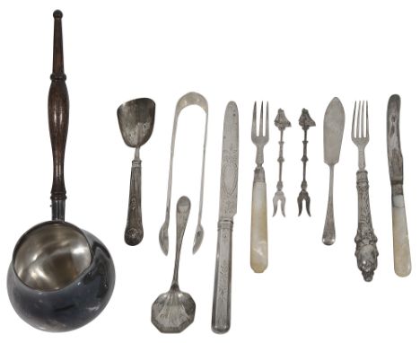 A George IV silver Kings pattern caddy spoon, other silverBirmingham, 1826 by Unite &amp; Hilliard, plain shovel bowl and fil