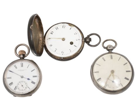 An early 19th century silver hunter cased pocket watch by James Smith Londonwith fusee movement numbered 13989 with enamel di