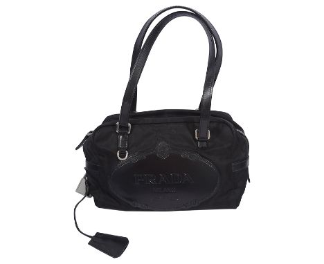 Prada Shoulder Bag Pouch Black 12 x 19 x 7cm Novelty Official