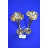 pair of Sterling Silver Specimen Vases Hallmarked Chester