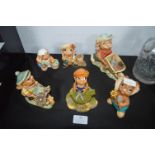 Six Pendelfin Rabbit Figures