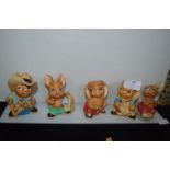 Five Pendelfin Rabbits Figures