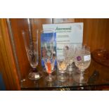 Cut Glass Lead Crystal Drinking Glasses etc. by Ar