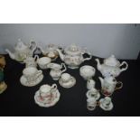 Miniature Pottery Tea Sets by Royal Doulton etc.