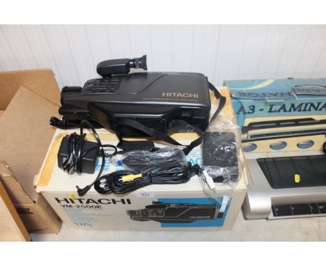 A Hitachi VHS video camera VM-2500E and original box