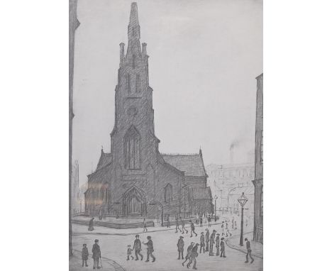 § § Laurence Stephen Lowry (English, 1887-1976) St Simon's Churchoffset lithograph on wovesigned in pencil, 232/300visible sh