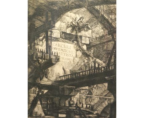 Giovanni Battista Piranesi (Italian, 1720-1788) Carceri D'Invenzione: title pageetching and engravingsigned in the plate55 x 