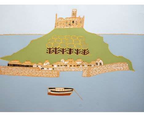 § § Bryan Pearce (British, 1929-2006) St Michaels Mountscreenprint on wovesigned in pencil and dated 1980, 65/7549.5 x 64cm, 