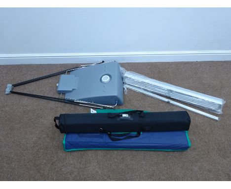 Four assorted roller banner stands