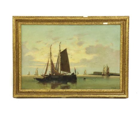 Follower of Abraham Hulk SeniorSailing vessels off a coastlinebears signature l.r., oil on canvas61 x 92cmCondition ReportFra
