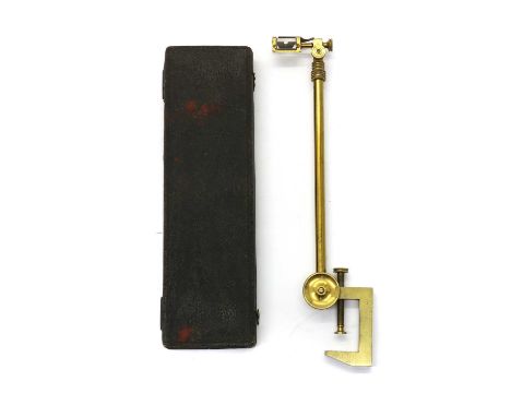 A camera lucida,c.1900, retailed by either P & G Dolland or Newman, in a fitted case complete with 'Directions' leaflet,case 
