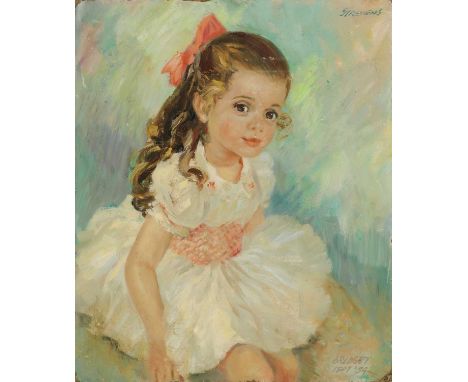 ▴ John Frederick Lloyd Strevens (1902-1990)'Portrait of Bridget, aged three', 1959signed 'Strevens' u.r., inscribed 'Bridget'
