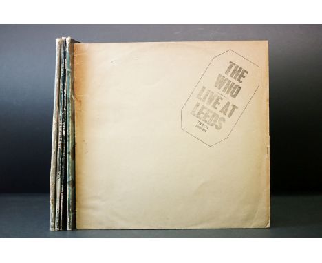 Vinyl - 5 The Who LPs to include Tommy (unnumbered booklet), Who's Next (non-feelable mark to side 2 tracks 3&amp;4), The Kid