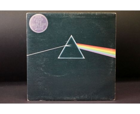 Vinyl - Pink Floyd The Dark Side Of The Moon on Harvest SHVL 804.  Solid blue triangle on labels.  A2 B2 matrices.  Gatefold 