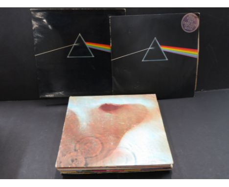 Vinyl - 11 LPs and 3 12" singles to include from Pink Floyd Dark Side Of The Moon x 2, Meddle and soundtrack from More, plus 